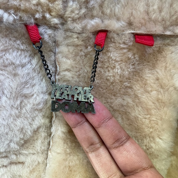 🚫SOLD🚫Doma Shearling Leather Jacket Coat Bomber - Picture 12 of 14